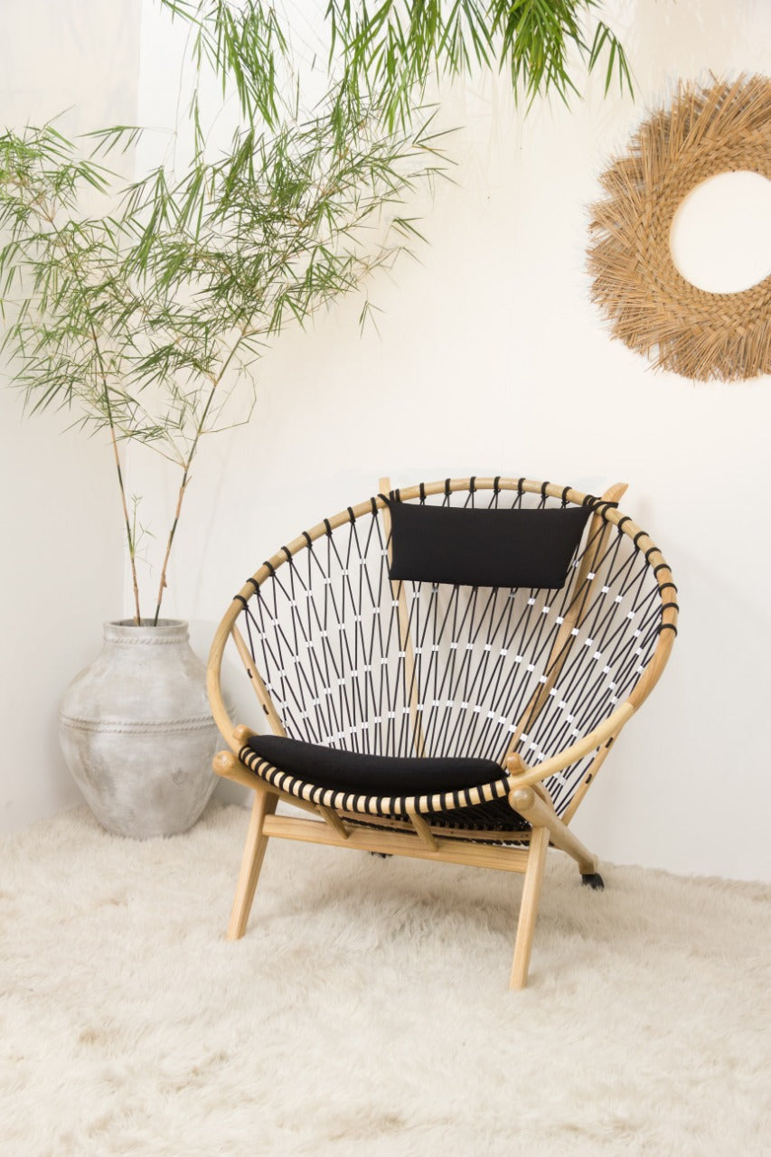 Handmade teak lazy chair – the Sveidbag, boho furniture made in Bali