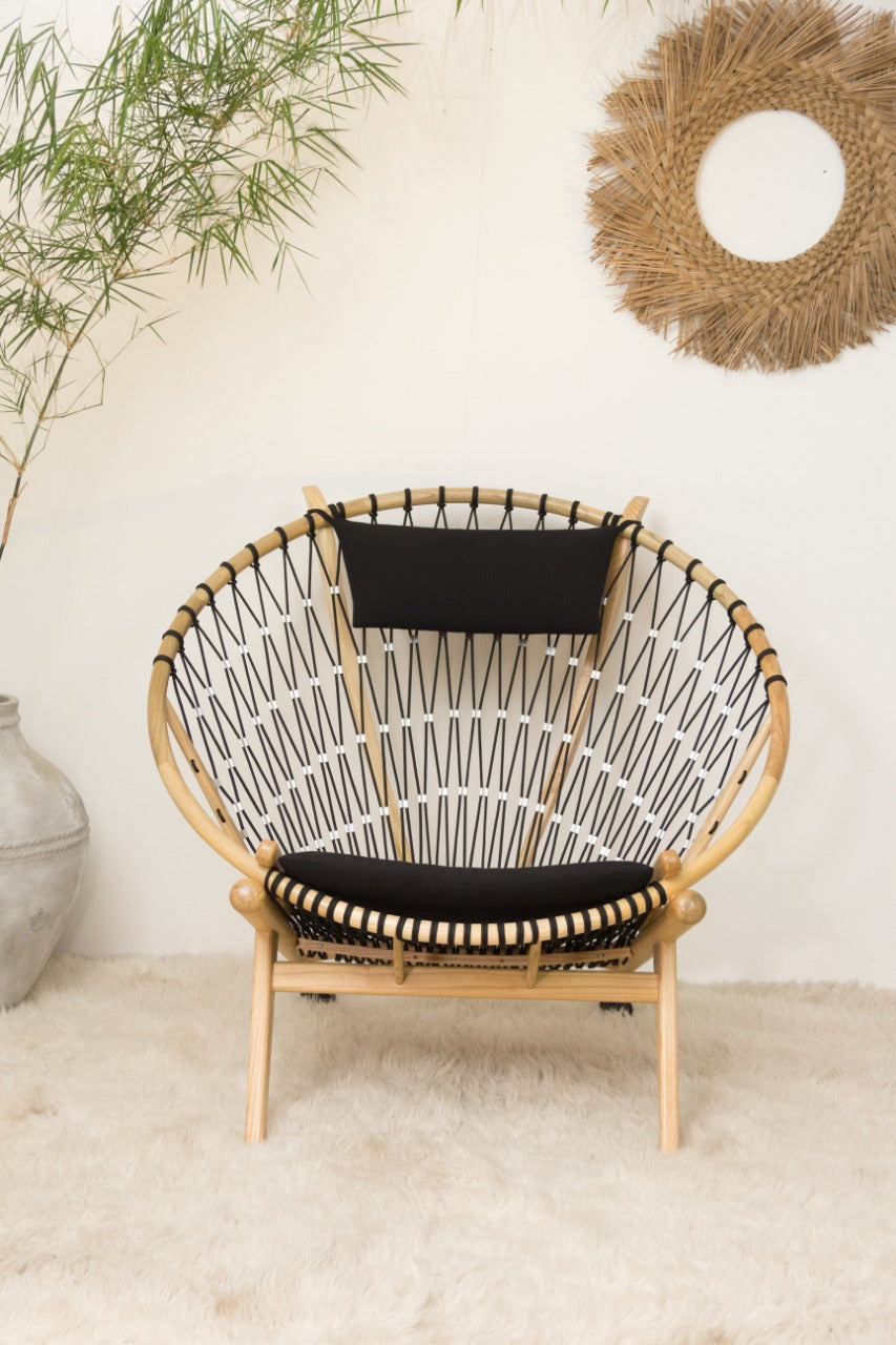 Handcrafted teak lazy chair – Sveidbag, boho furniture from BaliSouk