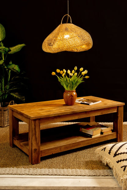 Teak coffee table – Riri, natural natural materials in boho style