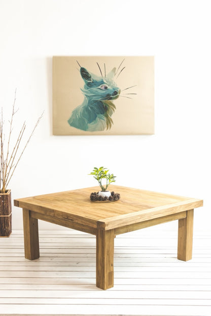 Teak coffee table Riri – handmade in Bali, boho style