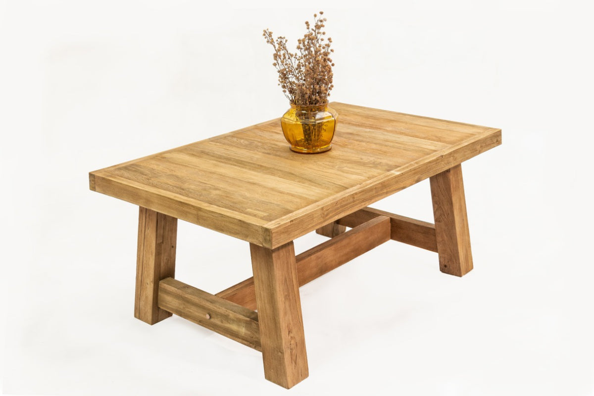 Handcrafted teak coffee table – Riri, boho furniture from BaliSouk