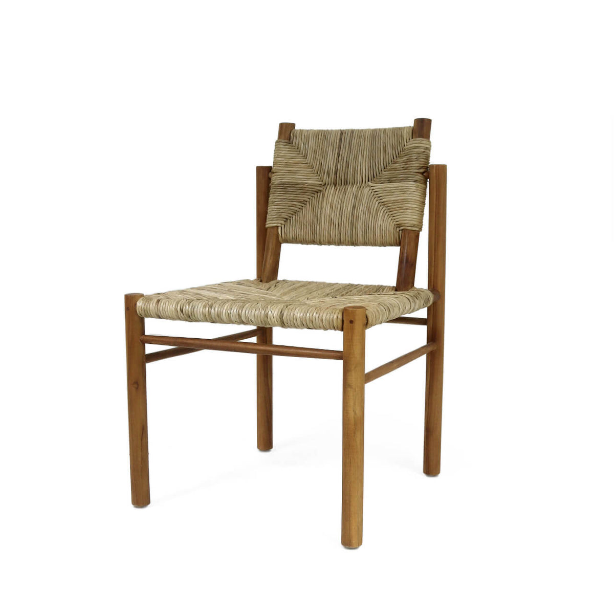 Nafsika Dining Chair Without Cushion Brown – Set of 2