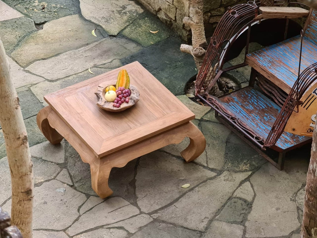 Opium coffee table in natural materials – boho furniture by BaliSouk