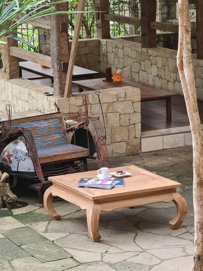Opium coffee table, boho furniture handmade by Balinese artisans