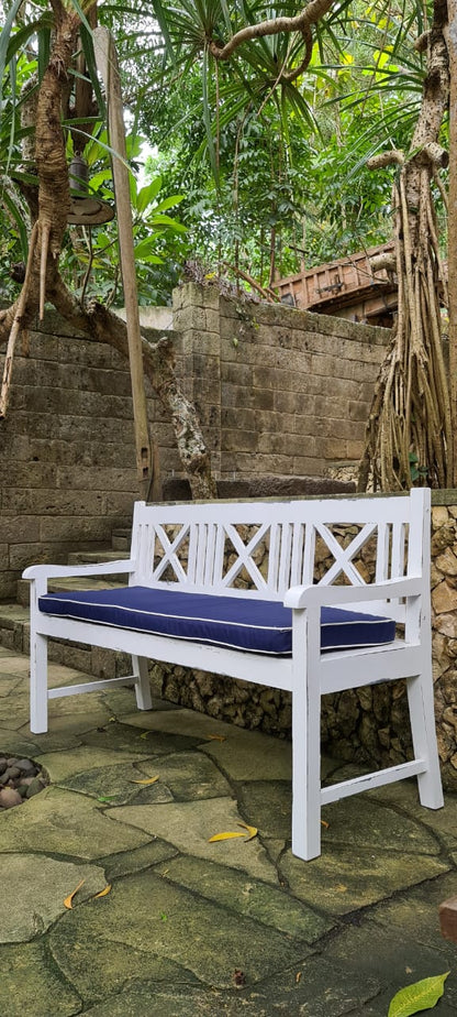 Mahogany bench – Criscross, natural natural materials in boho style