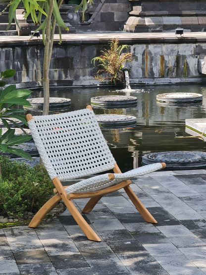 Teak folding chair – Denise – boho furniture handmade in Bali by BaliSouk