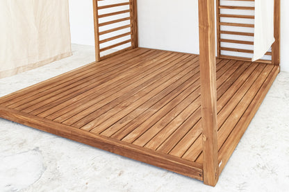 Teak daybed Casablanca Including – boho furniture, handwoven and handmade in Bali