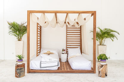 Teak daybed – Casablanca Including, natural natural materials in boho style