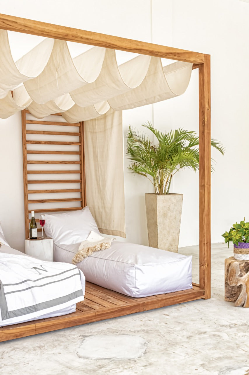 Teak daybed – Casablanca Including, natural natural materials in boho style