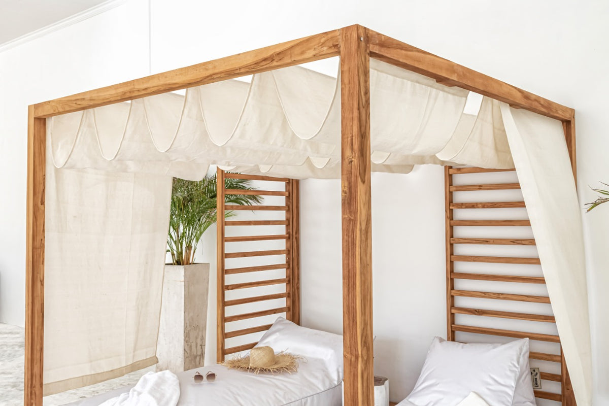 Handcrafted teak daybed – Casablanca Including, boho furniture from BaliSouk