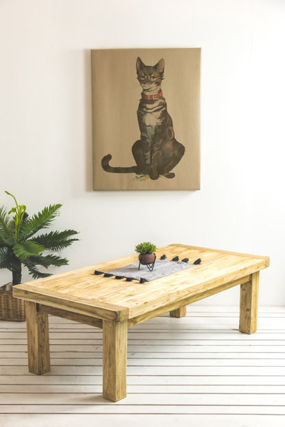 Teak coffee table – Riri, natural natural materials in boho style
