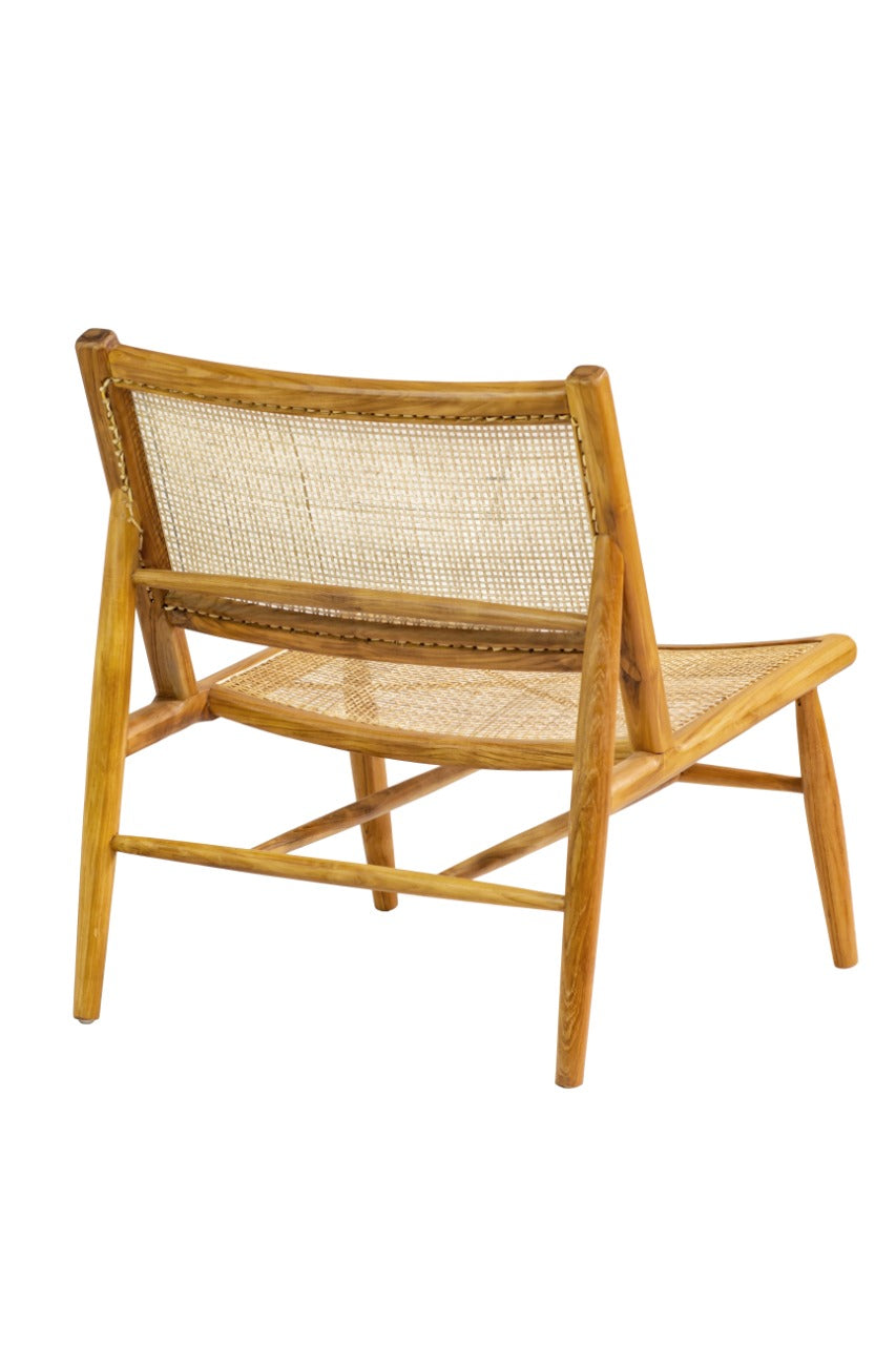 Teak lazy chair Jovina – handmade in Bali, boho style