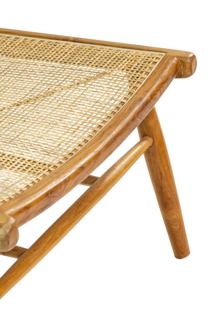 Teak lazy chair – Jovina, natural natural materials in boho style