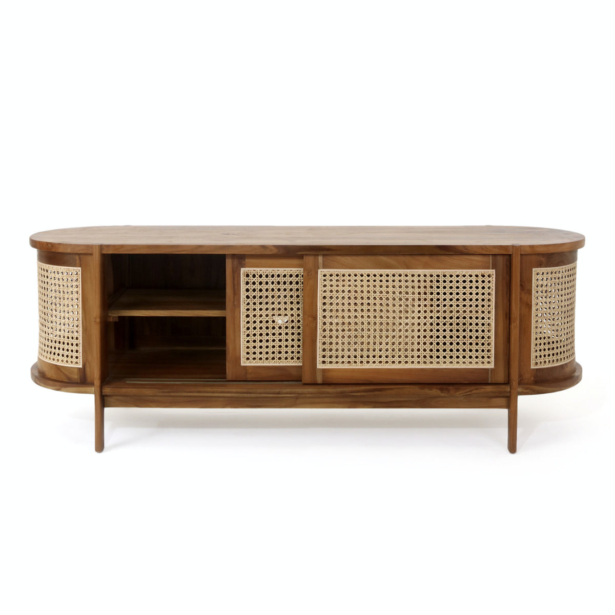 Teak cabinet Angel – boho furniture, handwoven and handmade in Bali