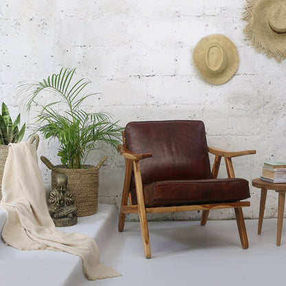 The Panampu Arm armchair – natural materials, boho furniture handmade in Bali