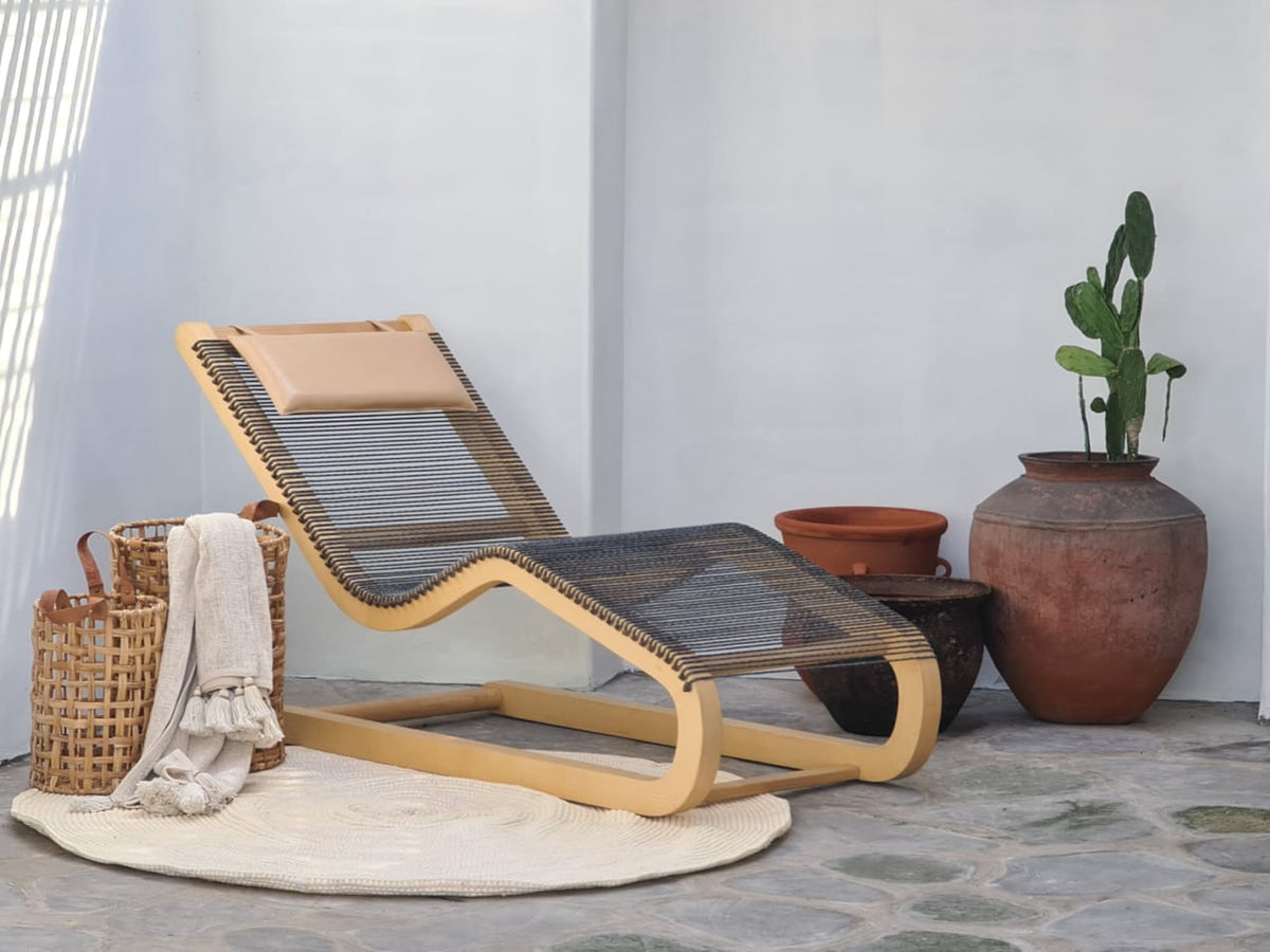 Indah – natural materials sun lounger, boho furniture from Bali