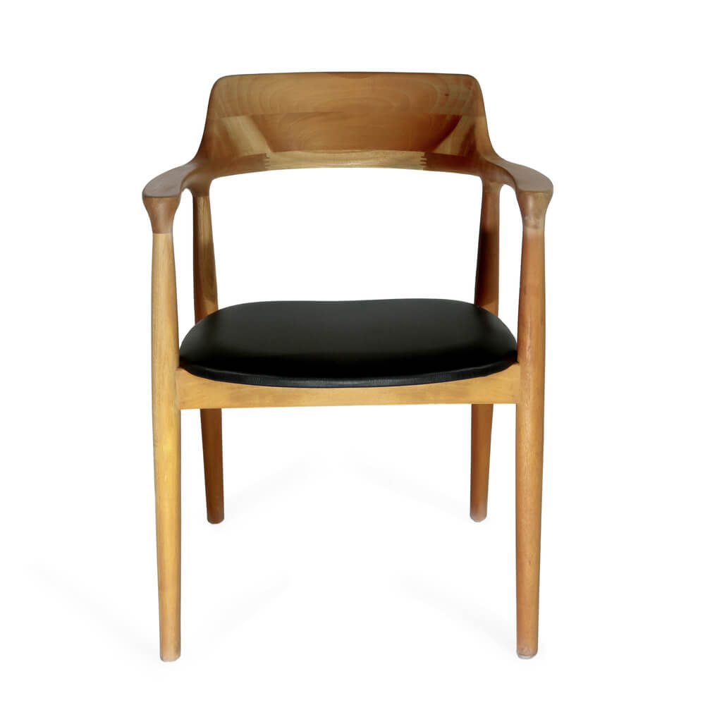 Bali Furniture – Kennedy Armchair Natural Black Vinyl