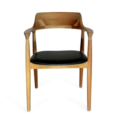 Bali Furniture – Kennedy Armchair Natural Black Vinyl