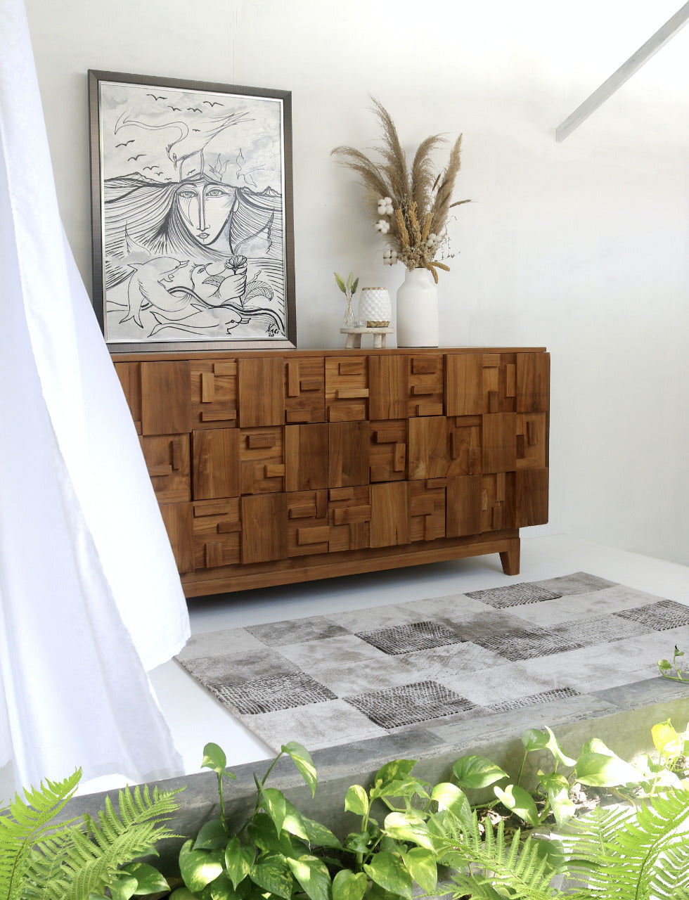 Teak buffet – Nusa Indah, natural natural materials in boho style