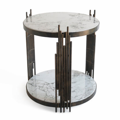 Wooden side table Lanca – handmade in Bali, boho style