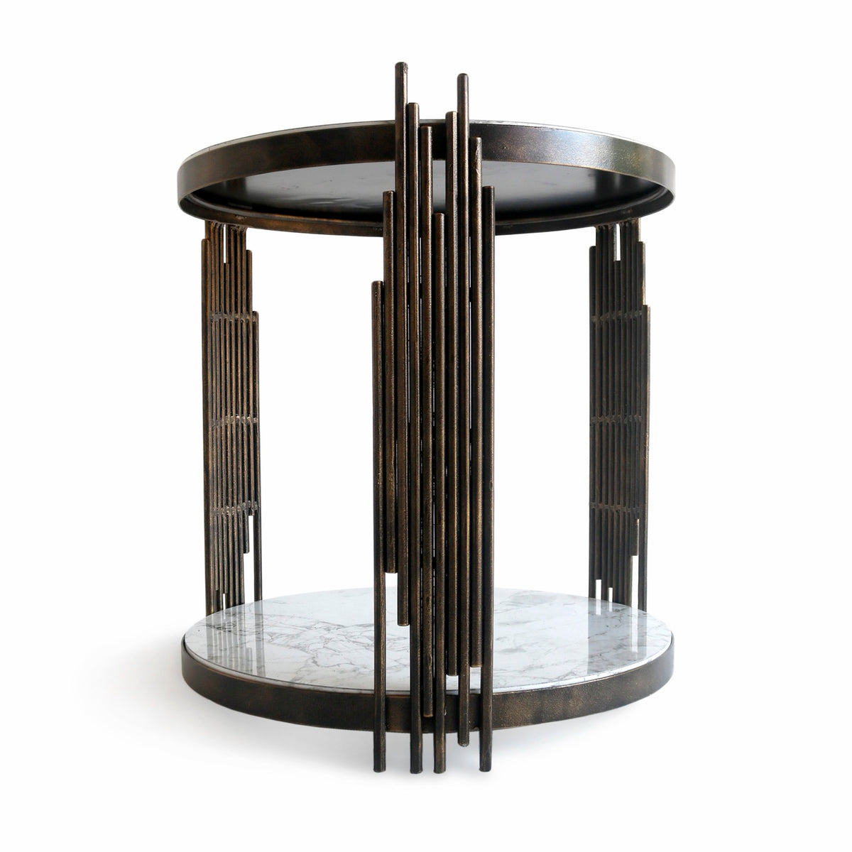 Lanca side table in natural materials – boho furniture by BaliSouk