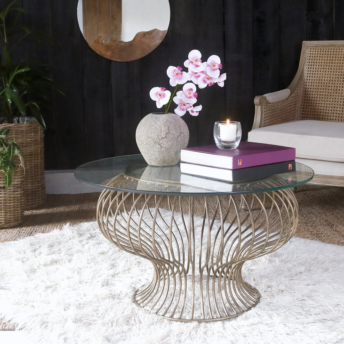 Lanca Coffee Table With Glass Top