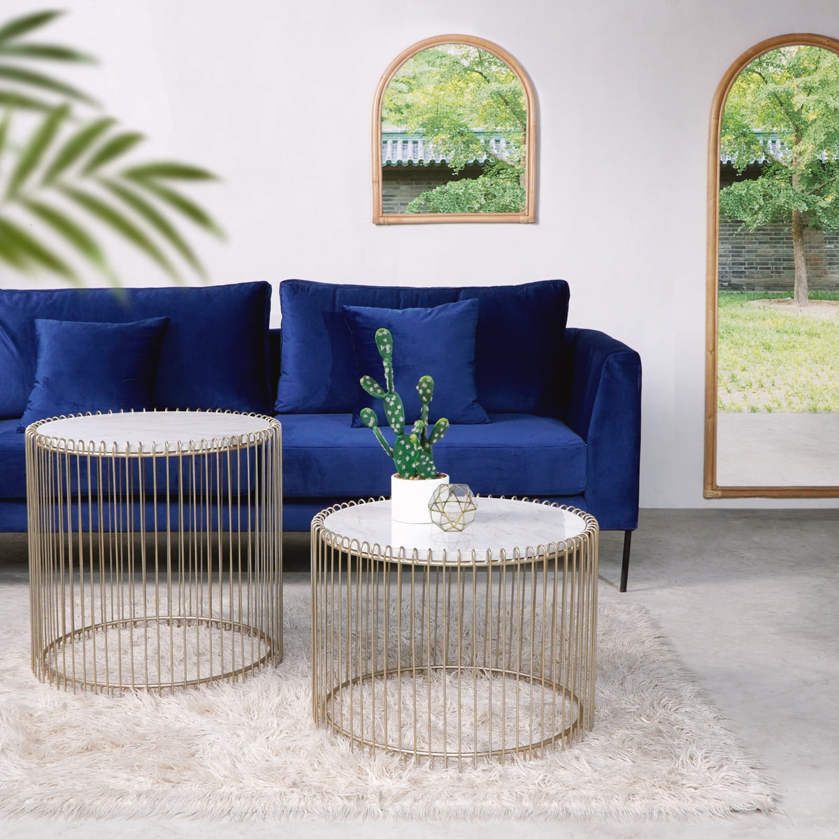 Wooden side table – Lanca, natural natural materials in boho style