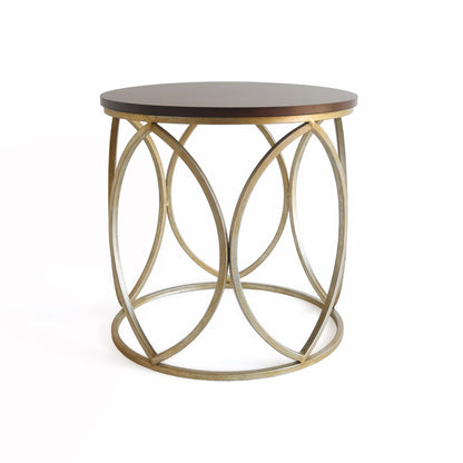 Wooden side table Lanca – boho furniture, handwoven and handmade in Bali