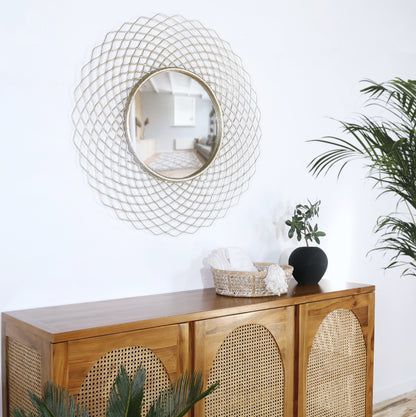 Lanca mirror in natural materials – boho decor by BaliSouk