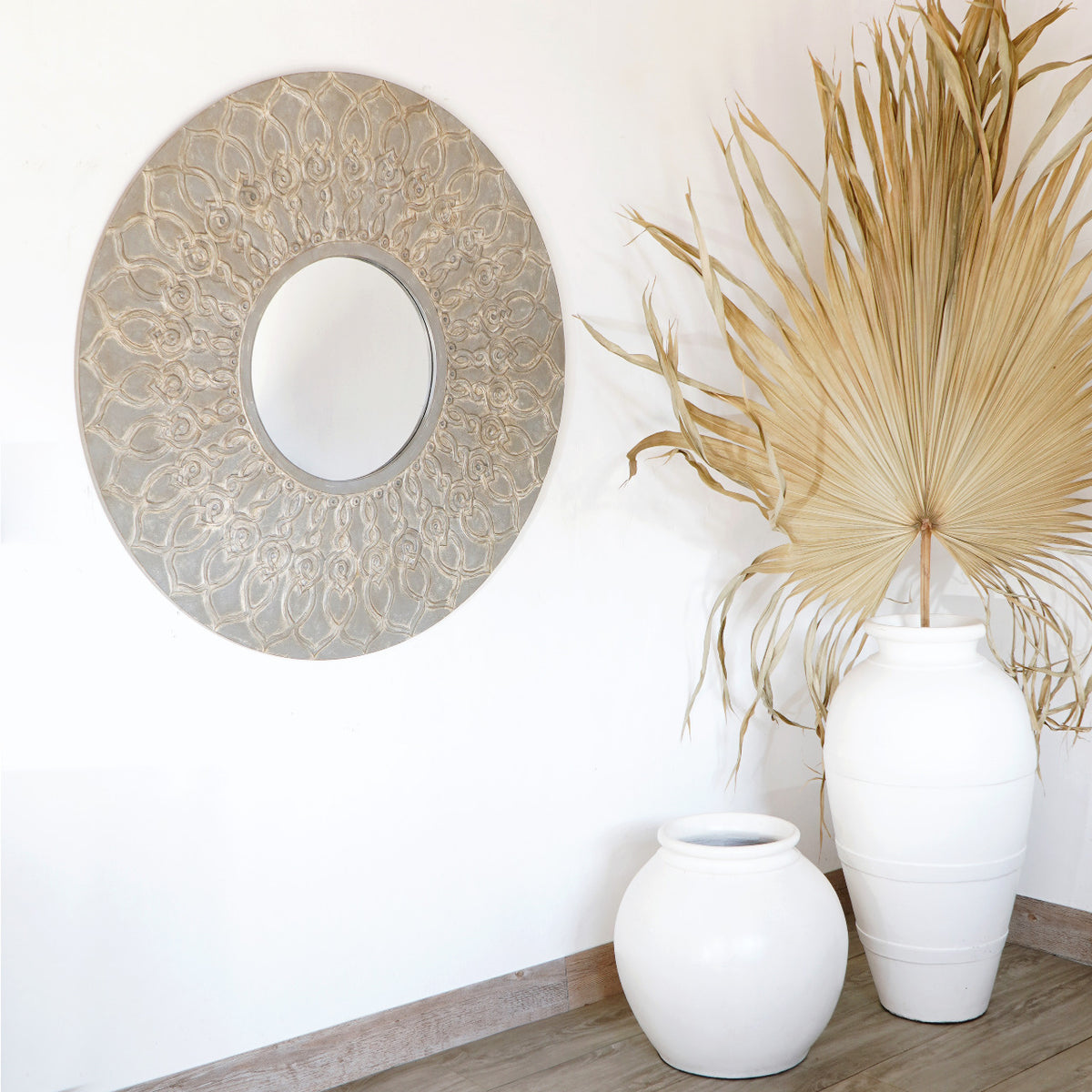 Iron mirror – Lanca, natural natural materials in boho style