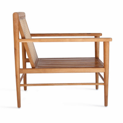 Teak armchair – Pandawa Arm, natural natural materials in boho style