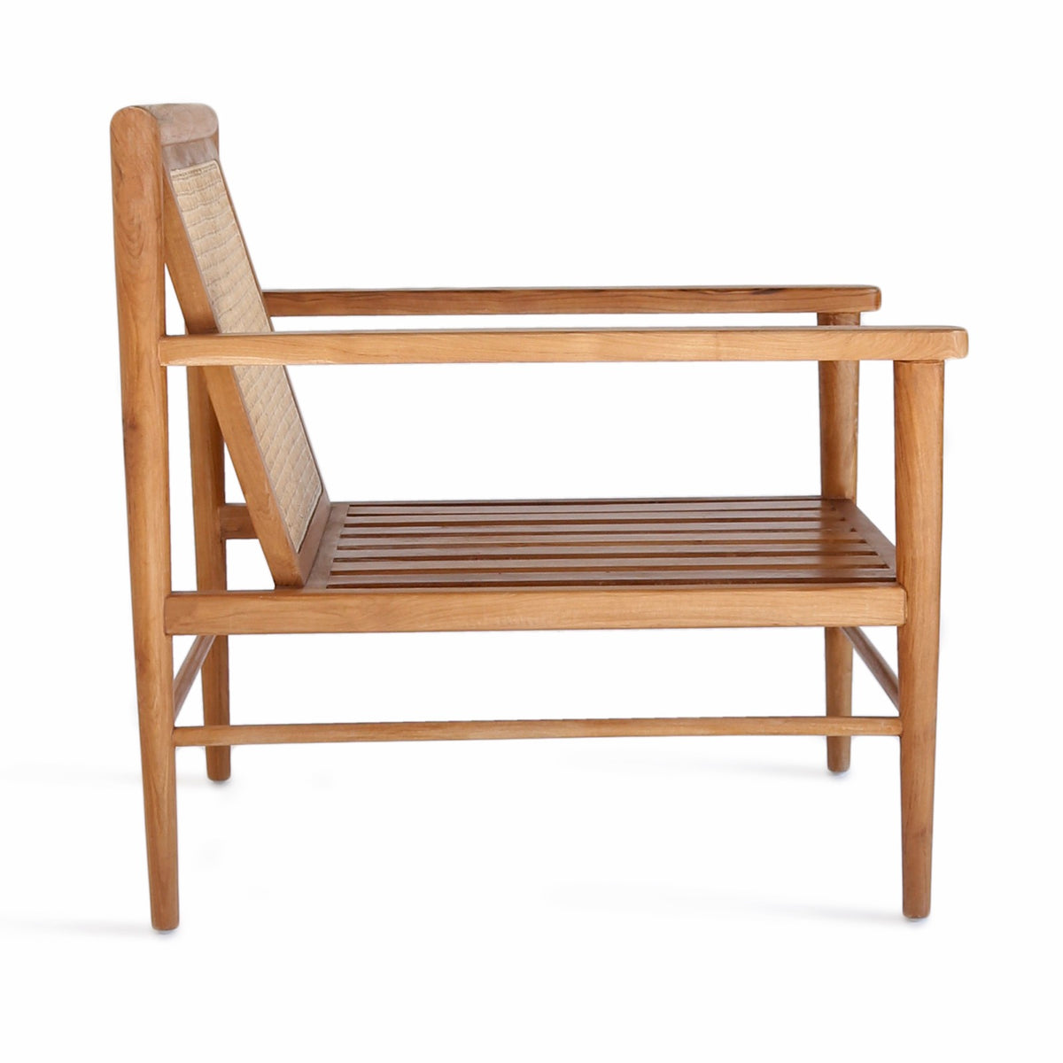 Teak armchair – Pandawa Arm, natural natural materials in boho style