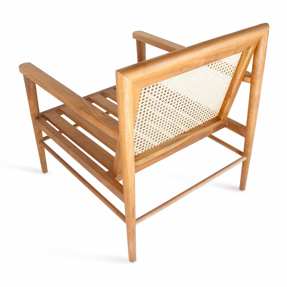 Teak armchair Pandawa Arm – boho furniture, handwoven and handmade in Bali
