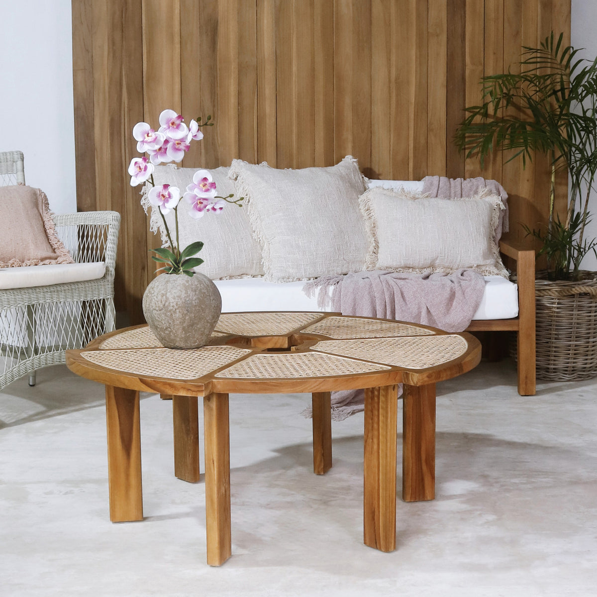 Teak coffee table – Arumi – boho furniture handmade in Bali by BaliSouk
