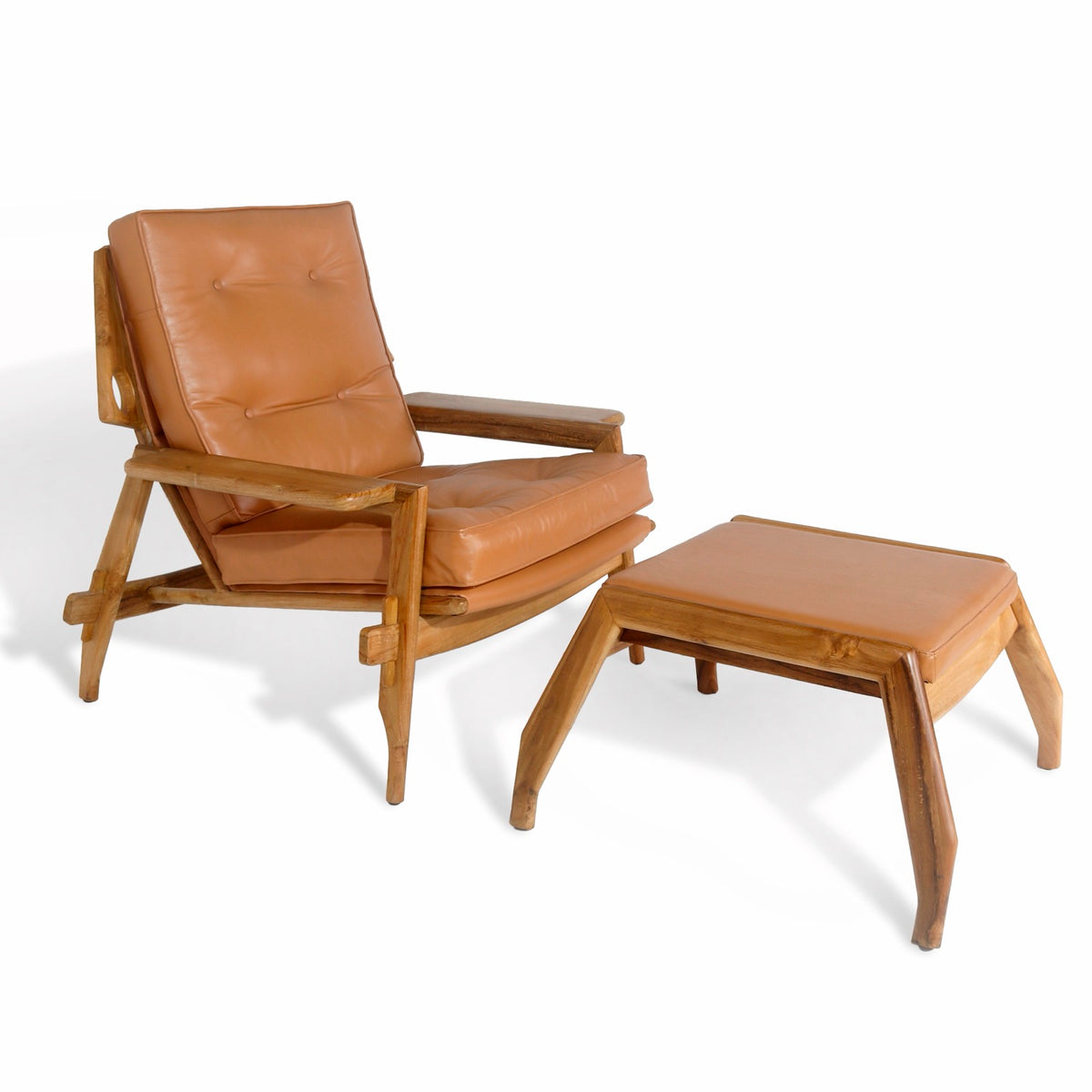 Handcrafted teak lounge chair – Niko, boho furniture from BaliSouk