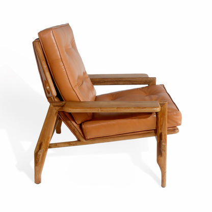Teak lounge chair – Niko, natural natural materials in boho style