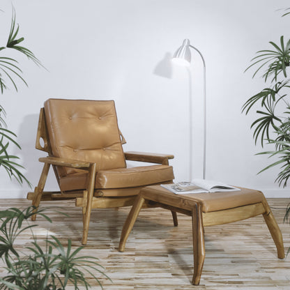 Handmade teak lounge chair – the Niko, boho furniture made in Bali
