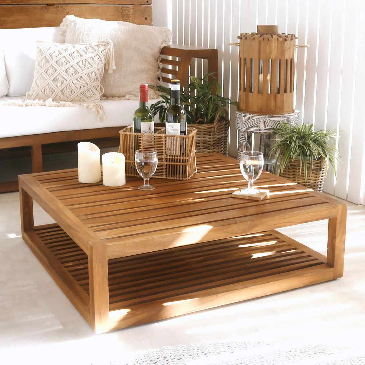 The Haifa coffee table – natural materials, boho furniture handmade in Bali