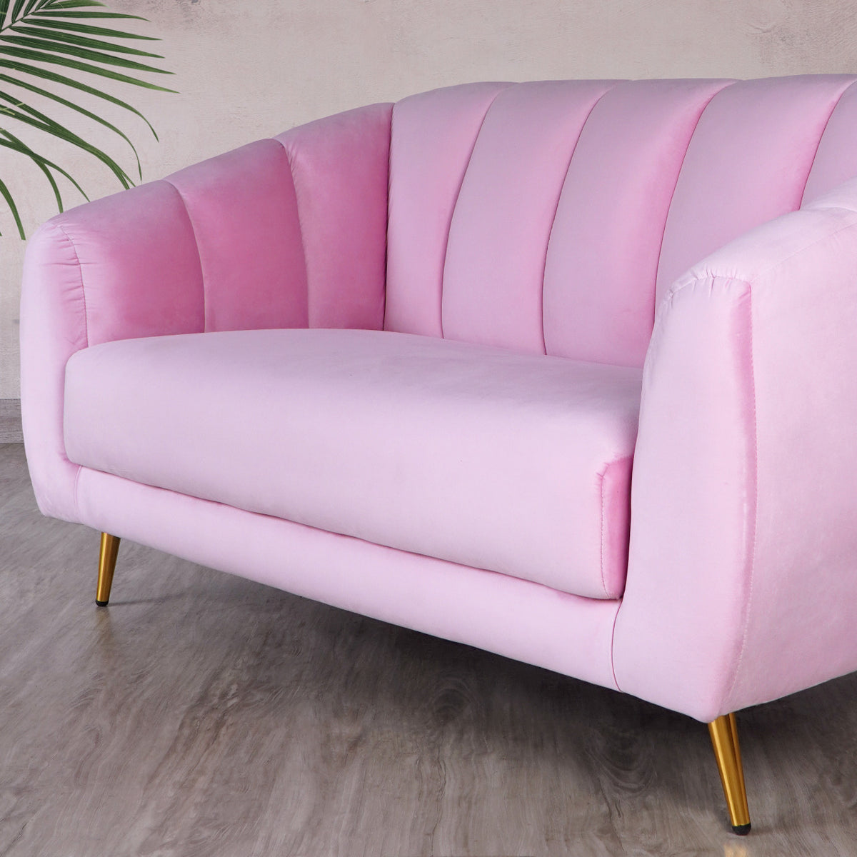Velvet sofa – Nadia, natural natural materials in boho style