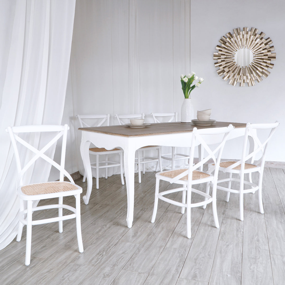 Handmade teak dining table – the Carolina, boho furniture made in Bali