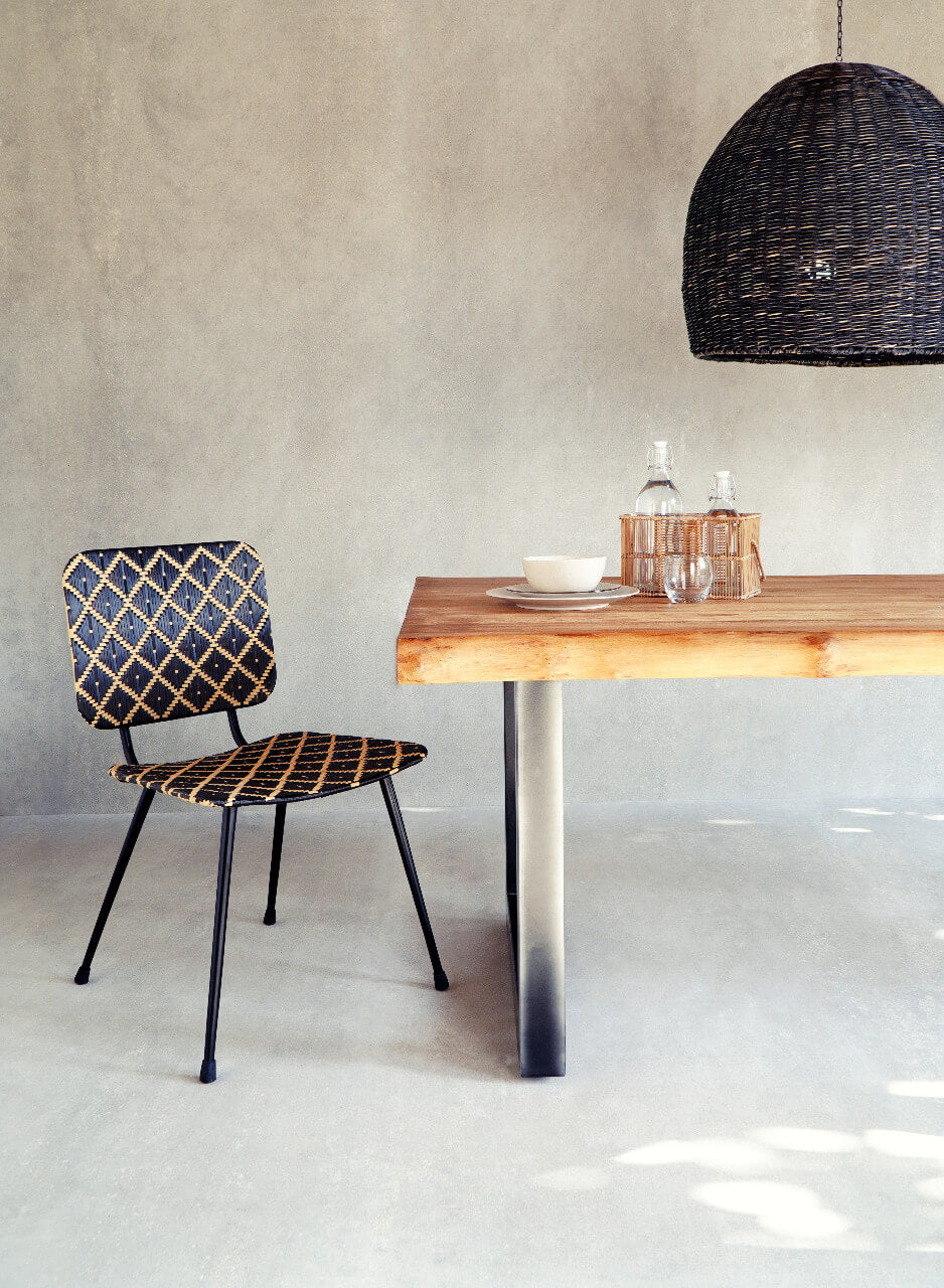 Mahendra Dining Chair Without Cushion Black – Set of 2