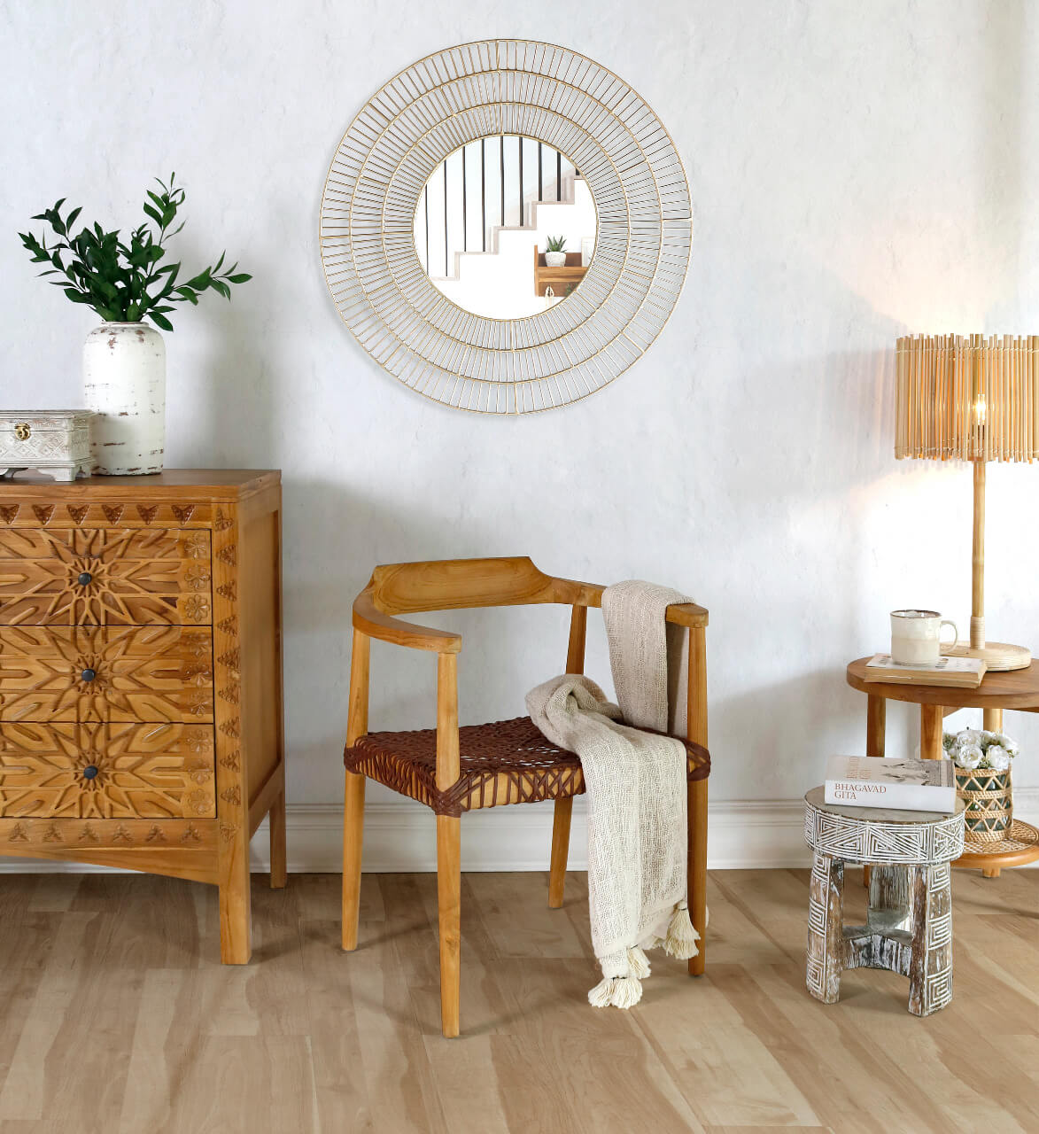 Bali Furniture – Kopenhagen Armchair With Leather Seat