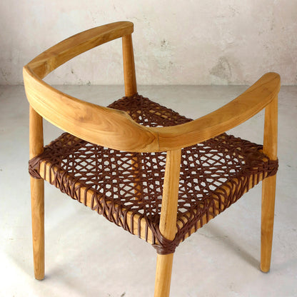 Bali Furniture – Kopenhagen Armchair With Leather Seat