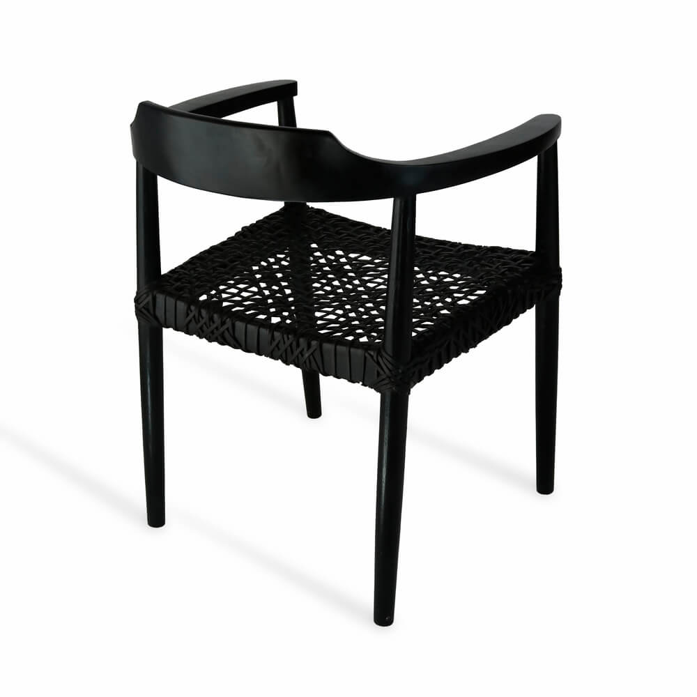 Bali Furniture – Kopenhagen Armchair Natural With Leather Seat