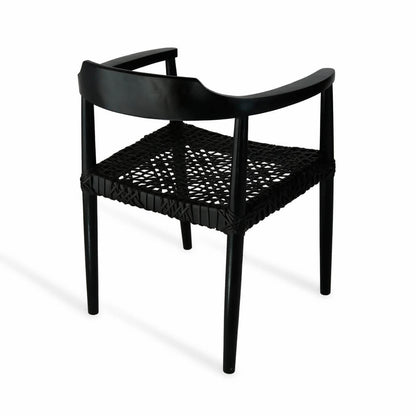 Bali Furniture – Kopenhagen Armchair Natural With Leather Seat