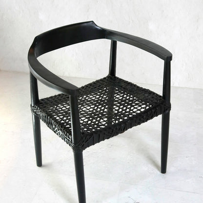 Bali Furniture – Kopenhagen Armchair Natural With Leather Seat