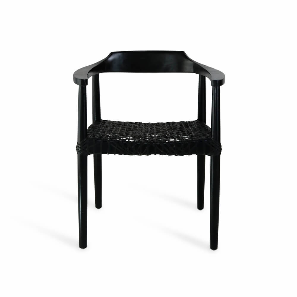 Bali Furniture – Kopenhagen Armchair Natural With Leather Seat