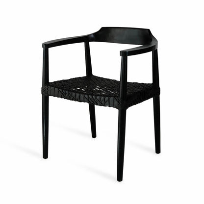 Bali Furniture – Kopenhagen Armchair Natural With Leather Seat