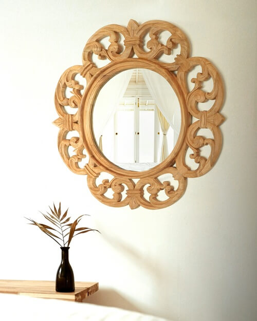 Bali Furniture – Florida Round Mirror – The Florida Round Mirror adds depth and 