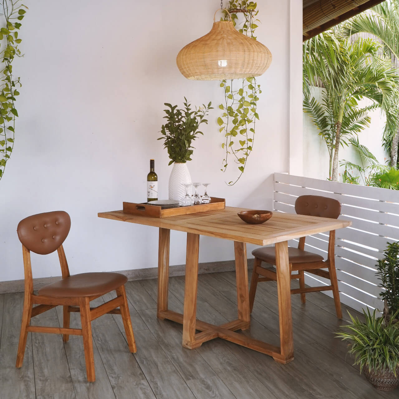 Bali Furniture – Orlando Dining Chair – The Crete Dining Table offers a calm, co